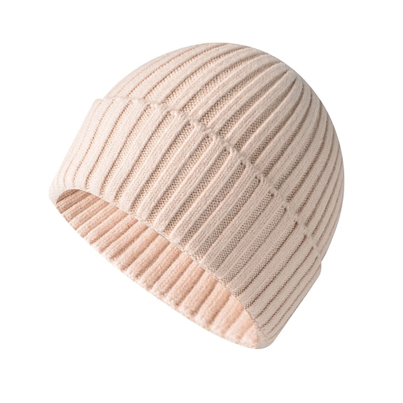 Morttic Men Women Beanie Hat Unisex Classic Knit Cuffed Cap Wool Winter Warm Hats (Beige)