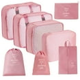 thumbnail image 1 of Cubos de embalaje para viajar, juego de 8 cubos de viaje, organizador de maleta plegable, bolsa de almacenamiento de equipaje ligera, 1 of 5