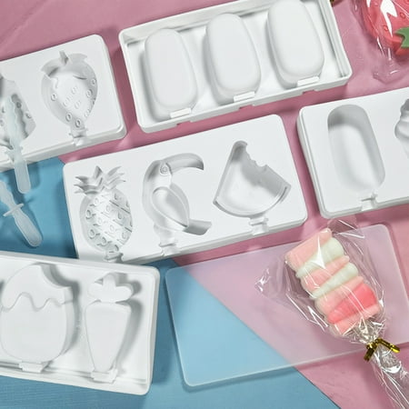 

Yesbay Ice Cream Mold Food Grade No Odor Cartoon Pattern Handmade Ice Pop Mould for Kids 1
