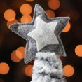 thumbnail image 2 of Northlight 17.25" White and Gray Cone with Star Christmas Tree Tabletop Decor, 2 of 4