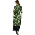 thumbnail image 5 of Bimba Women Floral Rayon Kurta Kurti 3/4 Sleeve Formal Casual Indian Tunic Blouse, 5 of 6