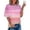 Pink, variant on Krdevn Women Tie Dye Print Short Sleeve T Shirt Casual Loose Fit Gradient Color Tees Tops,Hot Pink