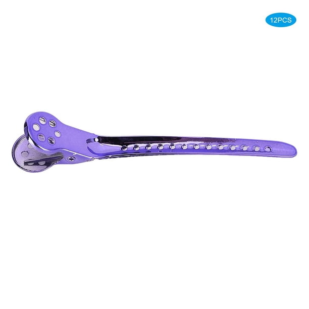 Pinza De Pico De Pato, Pinzas Para El Cabello Profesionales De Acero Para Salón, 12 Piezas De Peluquería Para Estilistas, Peluqueros
