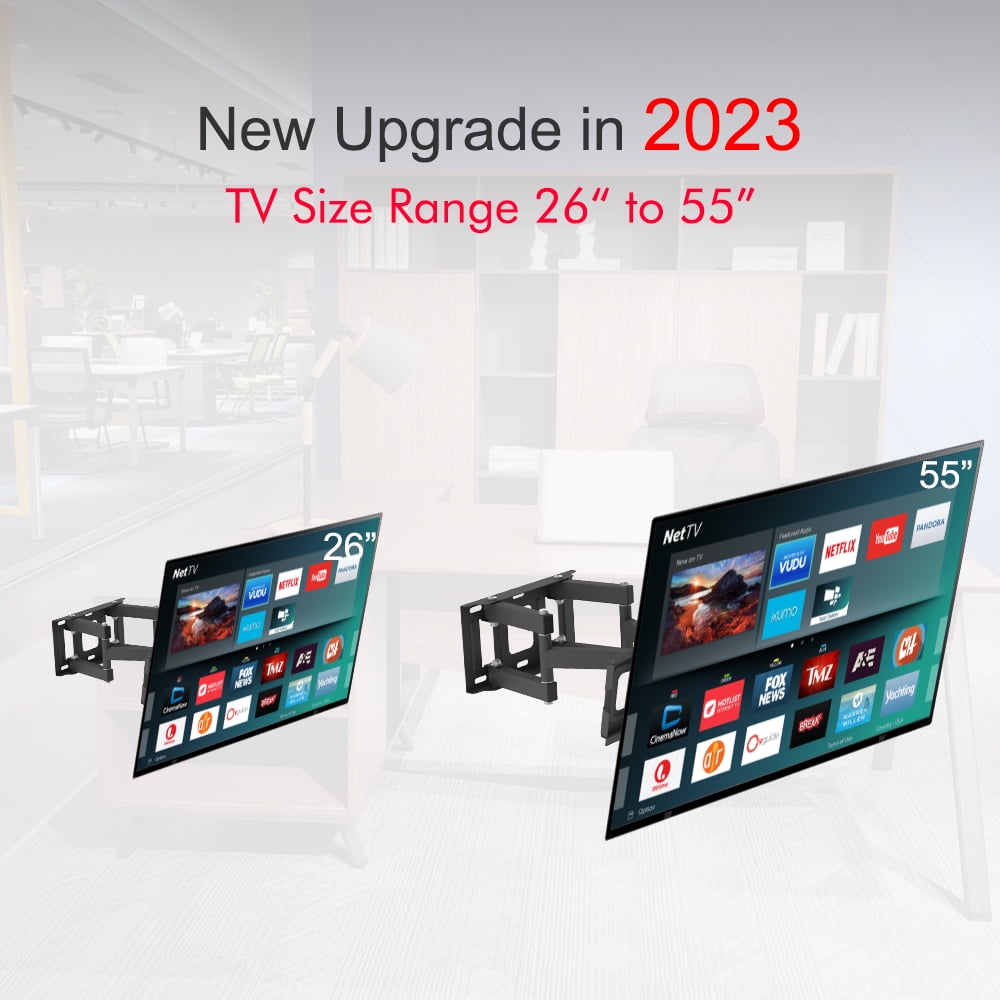 Ktaxon 26-55" Adjustable Wall Mount Bracket Rotatable TV Stand with Spirit Level