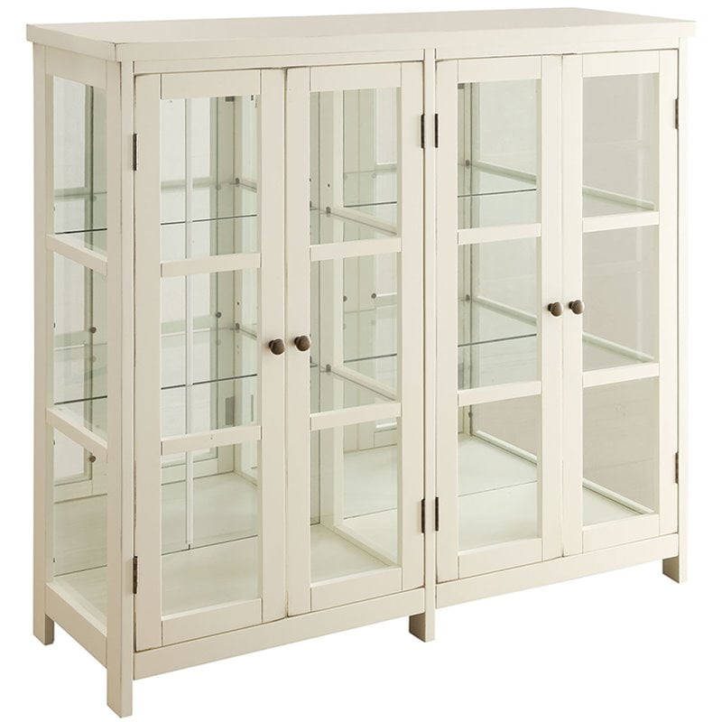 Bowery Hill 4 Door Curio Cabinet In, Short China Cabinet