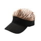 thumbnail image 5 of Novedad para hombre, visera de pelo con pinchos, gorra de Golf divertida para el sol, peluca falsa, gorra de béisbol con visera Gorra Negra CaféCabello, 5 of 8