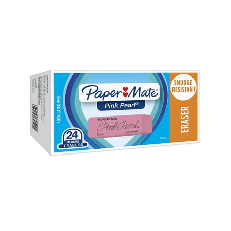 Paper Mate Pink Pearl Erasers, Medium, 24 Count (Best Ereader For Pc)