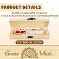 thumbnail image 3 of 1 pc Rectangle Wooden Pregnancy Test Keepsake Box with Lock Baby Annouced Engraved Case for Grandparents Dad Aunt and Uncle Blanched Almond Rainbow 20x5x3cm, 3 of 9