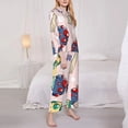 thumbnail image 3 of Lsque Mushroom Pattern Long Sleeve Pajama Set for Women - Soft 2-Piece Sleepwear and Loungewear Set with Pockets, Comfy Nightwear-Small, 3 of 7