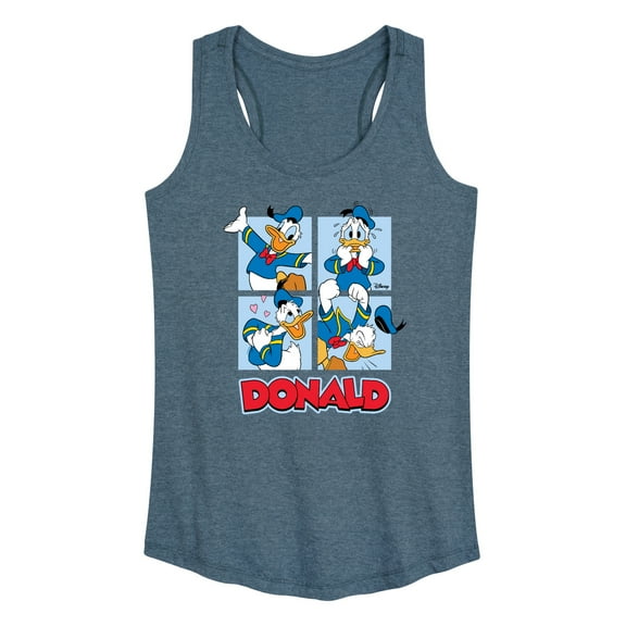 Mickey & Friends - Donald Duck Grid - Women's Racerback Tank Top