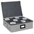 thumbnail image 2 of Mug Storage Box with Dividers, China Storage Containers Hard Shell, Tea Cup Coffee Mug Storage Case Organizer, Protecting 12 Coffee Mugs and Tea Cups From Packing and Moving ( Grey), 2 of 7