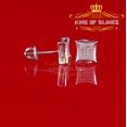 thumbnail image 6 of King of Bling's 0.10ct Diamond 925 Sterling Silver For Women's & Men's White Kite Stud Earrings, 6 of 11
