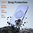 thumbnail image 5 of MYKOMI for iPhone 17 Case Magnetic, Military Grade Shockproof Phone Case Cover with 360° Rotatable Metal Ring Stand Kickstand [Compatible with MagSafe] for iPhone 17, 5 of 8