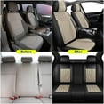 thumbnail image 5 of DIKSOAKR Car Seat Covers for Hyundai Santa Cruz 2022-2025: 5 Seats Full Set Beathable Leather Car Seat Protectors - Beige, 5 of 5