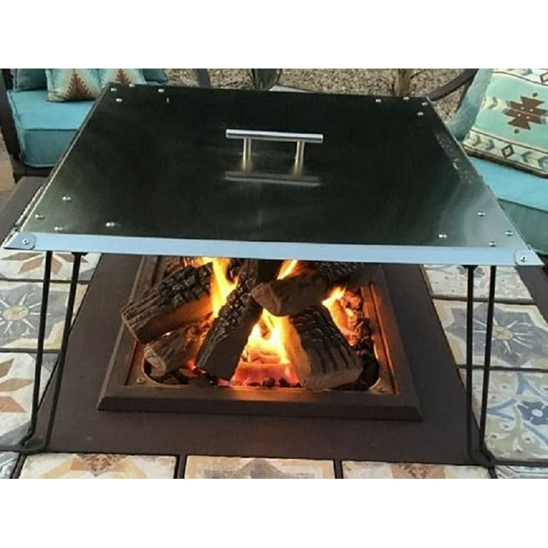 Heat Warden Premium Heat Deflector System with 3 Stainless Steel Sides Turns Your Fire Pit Into A Warm and Cozy Outdoor Fireplace!