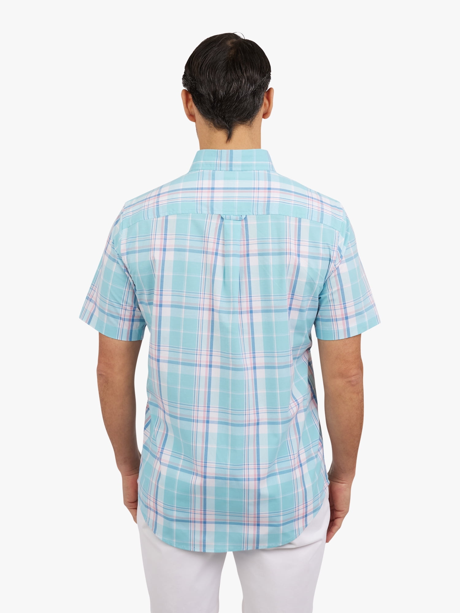 Chaps Men's and Big Men's Short Sleeve CVC Woven Shirt, Sizes S-3XL
