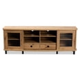 thumbnail image 5 of Baxton Studio Walda Wood TV Stand with 2 Drawers for TVs up to 68", Brown, 5 of 10
