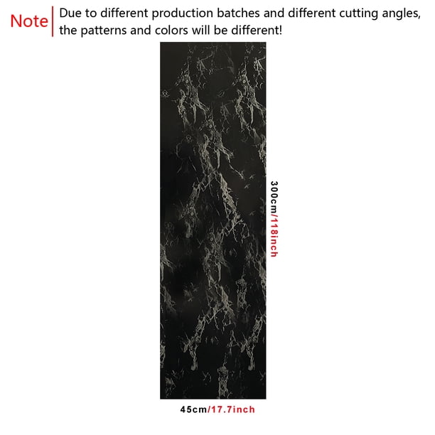 1 Roll, Black Silvery Marble Crack Pattern Wallpaper, Waterproof Peel And Stick Wallpaper , Refrigerator Speaker Dryer Cabinet Oven Appliance Furniture Renovation Sticker, Room Kitchen Background Wal