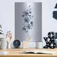 thumbnail image 6 of Luxe Metal Art 'Floral Blue' by Incado, Metal Wall Art, 12"x16", 6 of 9