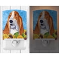 thumbnail image 2 of Caroline's Treasures SS4162CNL Basset Hound in Summer Flowers Ceramic Night Light, 6x4x3", multicolor, 2 of 2