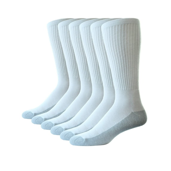 Casual Garb Men's Moisture Wicking Crew Socks 6 Pair