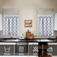 thumbnail image 3 of Blue and White Porcelain Kitchen Curtains Farmhouse Country Summer Short Tier Curtain for Washable Kitchen Living Room Decor Rod Pocket Window Drapes 2 Panels 27.5x36 Inch, 3 of 5