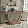thumbnail image 2 of Tribesigns 63 inch Console Table, 2-Tier Farmhouse Entryway Sofa Tables for Living Room Hallway Foyer Corridor, Retro Brown, 2 of 6
