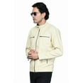 thumbnail image 3 of Men's Ivory Leather Jacket, 3 of 7