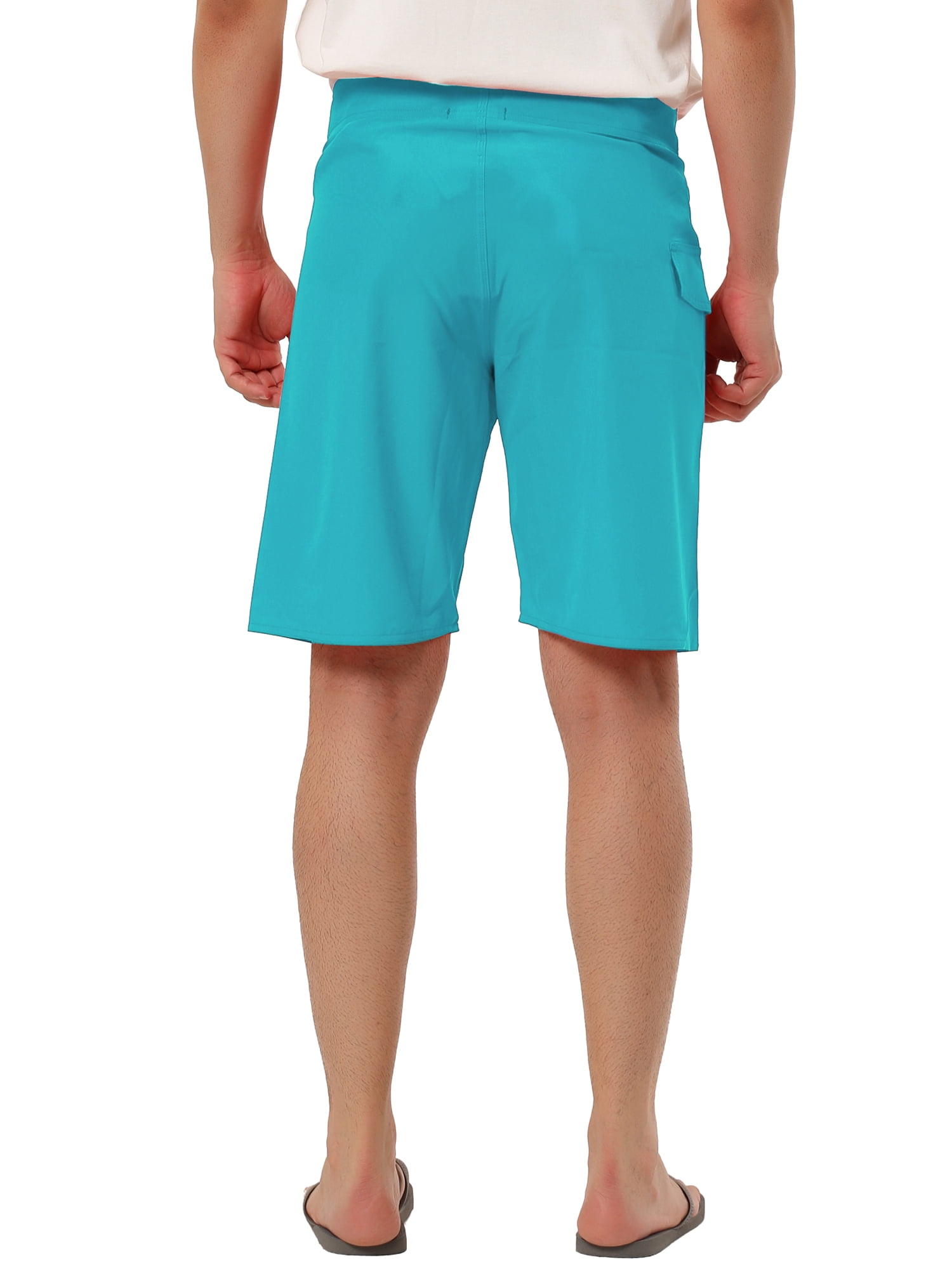 INSPIRE CHIC Men's Shorts Drawstring Swim Shorts Elastic Waist Board Shorts