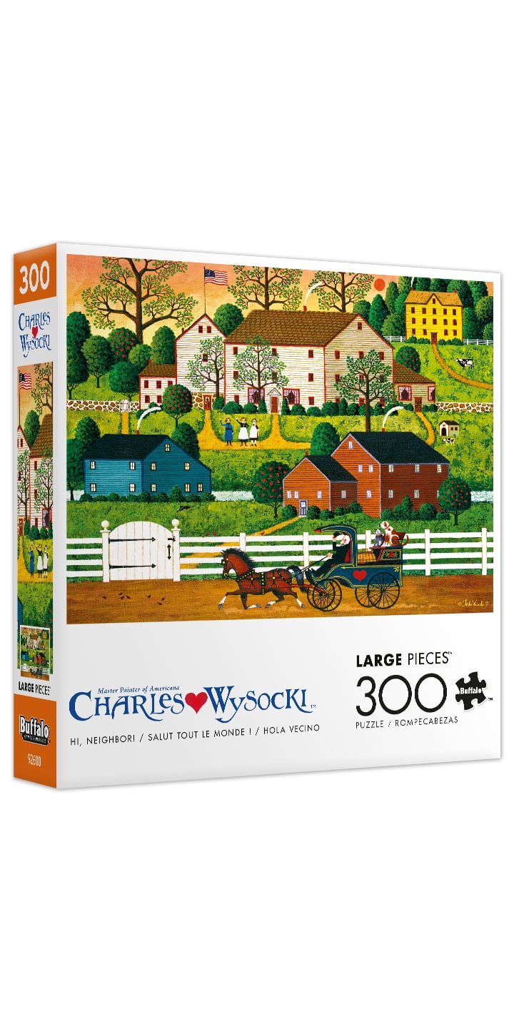 Buffalo Games Hi Neighbor 300-Piece Interlocking Jigsaw Puzzle for Adults Ages 14-99 Years