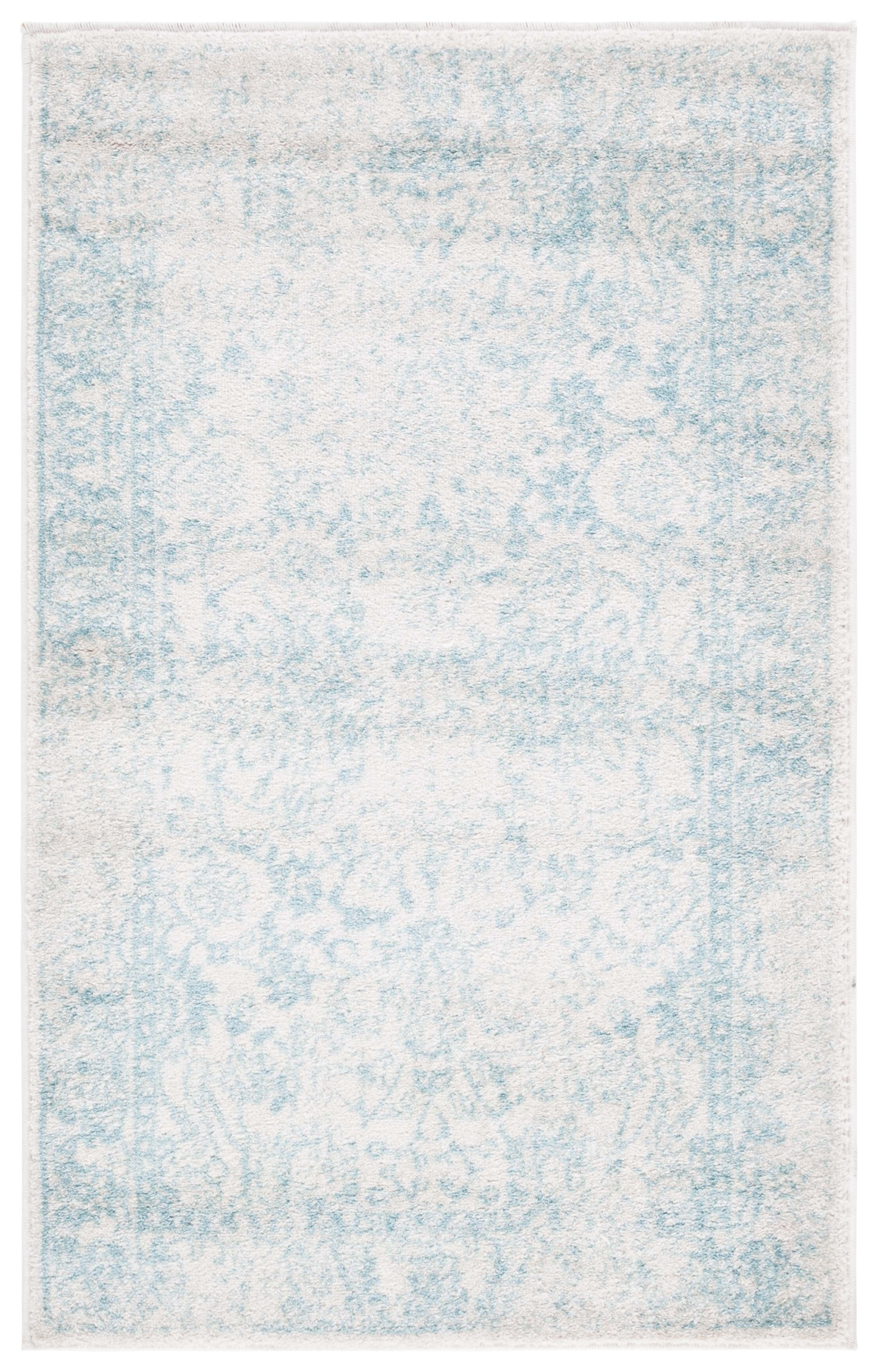 Safavieh Adirondack Wyatt Traditional Distressed Area Rug, Ivory/Light Blue, 2' x 3'