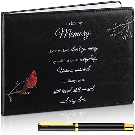 Memorial Funeral Guest Book with Pen 144 Pages Cardinal Funeral Guest Sign in Book for Memorial Service Celebration of Life Party Supplies in Loving Memory(Those We Love)$$Electronics Accessories