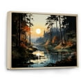 thumbnail image 2 of Designart "Hidden Gem Of The Forest III" Landscape Forest River Floater Framed Canvas Prints, 2 of 5