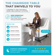 Stander Wonder Tray, Adjustable Swivel TV Tray Table, Large Laptop Stand, Couch Desk, Side Table & Gaming Desk, Tray for Eating on Couches, Chairs & Recliners, Black Base with Walnut Tray