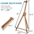 thumbnail image 3 of Falling in Art 25" Beechwood Tabletop Easel, A-Frame Display Stand for Painting, Canvas, Photos, and Signs, 3 of 8