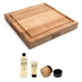 thumbnail image 1 of John Boos Block 12x12" Square Cutting/Carving Board and Board Maintenance Set, 1 of 11
