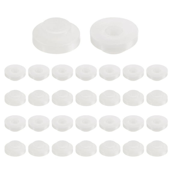 30 Packs Flanged Sleeve Bearings Plastic Bushings 3.5mm Bore x 6.5mm OD x 4mm Length Nylon Bushings, White
