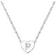 thumbnail image 1 of Mujeres niñas plata pequeño corazón inicial collar alfabeto AZ personalizado nombre colgante gargantilla collar Ormromra LRWJ200-16, 1 of 3