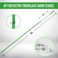 thumbnail image 7 of Anley 20 Pack 48" Reflective Driveway Markers, Snow Stakes with Fiberglass Pole & Hammer Cap (1/4" Dia, Green), 7 of 7