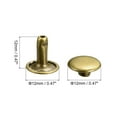 thumbnail image 2 of 100 Sets Leather Rivets 12x12mm Double Cap Rivets Bronze Tone, 2 of 6