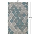 thumbnail image 2 of DecMode Living room Rectangle Geometric Modern Area Rug, Blue, 6' x 9', 1 - Piece, 2 of 7