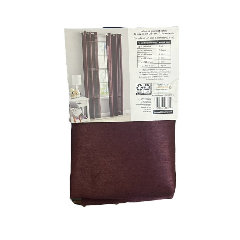 30” w panel, Faux Silk Red, Burgundy and Brown Stripe Silk Finished Pinch-Pleated Panel with newest Hemmed Edges, 77.5 inch H x 30 inch W