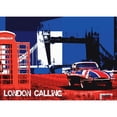 thumbnail image 3 of Le Markee 24x18 Black Modern Framed Museum Art Print Titled - London Calling, 3 of 5
