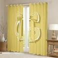 thumbnail image 2 of Erosebridal Yellow Bowknot Curtains for Living Room, Initial Letter G 30%-50% Blackout Curtains Set of 2 (42x63), Cartoon Monogrammed Curtains and Drapes (42x63), Window Curtains Bedroom Decorative, 2 of 6