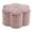 Pink, variant on Meridian Furniture Daisy Flower Shaped Pink Velvet Ottoman