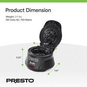 Presto 03500 Belgian Waffle Bowl Maker