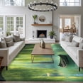 thumbnail image 3 of Non-Slip Rug Pad Rugs Pastoral Green Leaves Lake Boat Tree Rectangle Area Rugs 5x7Ft Soft Carpet Pads for Living Room Kids Room, Natural Scenery, 3 of 9