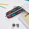 thumbnail image 6 of Pofeuu Colorful Fish Print Leather Pencil Case, Leather Pencil Pouch Large Capacity, Big Pencil Pouch with Zipper Vintage Pen Bag Fountain Pen Holder, 6 of 7