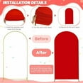 thumbnail image 7 of 7.2FT Arch Stand with Red Arch Cover Set Metal Arch Backdrop Stands and Arch Stand Cover Balloon Wedding Backdrop Arch Covers for Birthday Party Baby Shower Ceremony Banquet Decor, 7 of 7