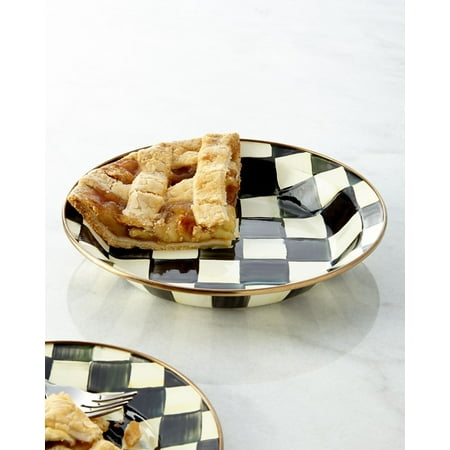 - MacKenzie-Childs Courtly Check Enamel Pie Plate